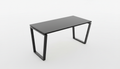 Black desk on a white background